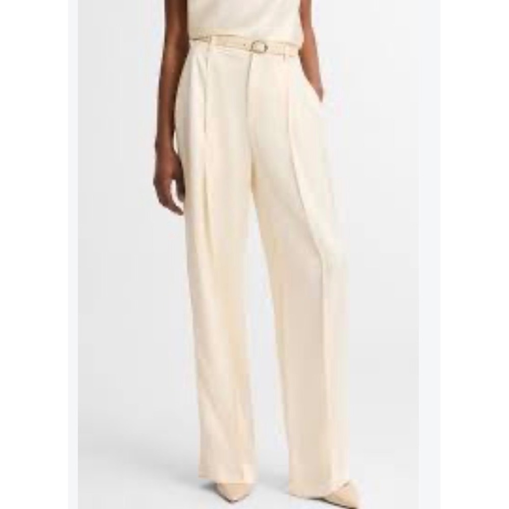 NWT Vince Women's High Waist Satin Pleated Pants 
Lined Size 12
